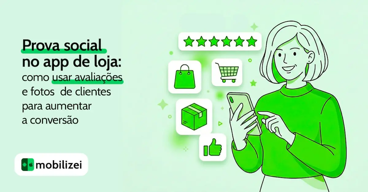 Prova social no app de loja
